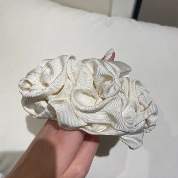 Jennifer Behr Triple Rosette silk faille headband main image 8